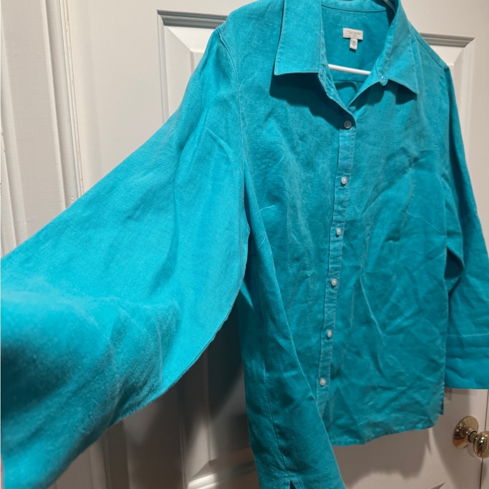 Talbots Linen Button Down - Picture 5 of 8